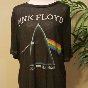 Pink Floyd Dark Side of the Moon Graphic Burnout T